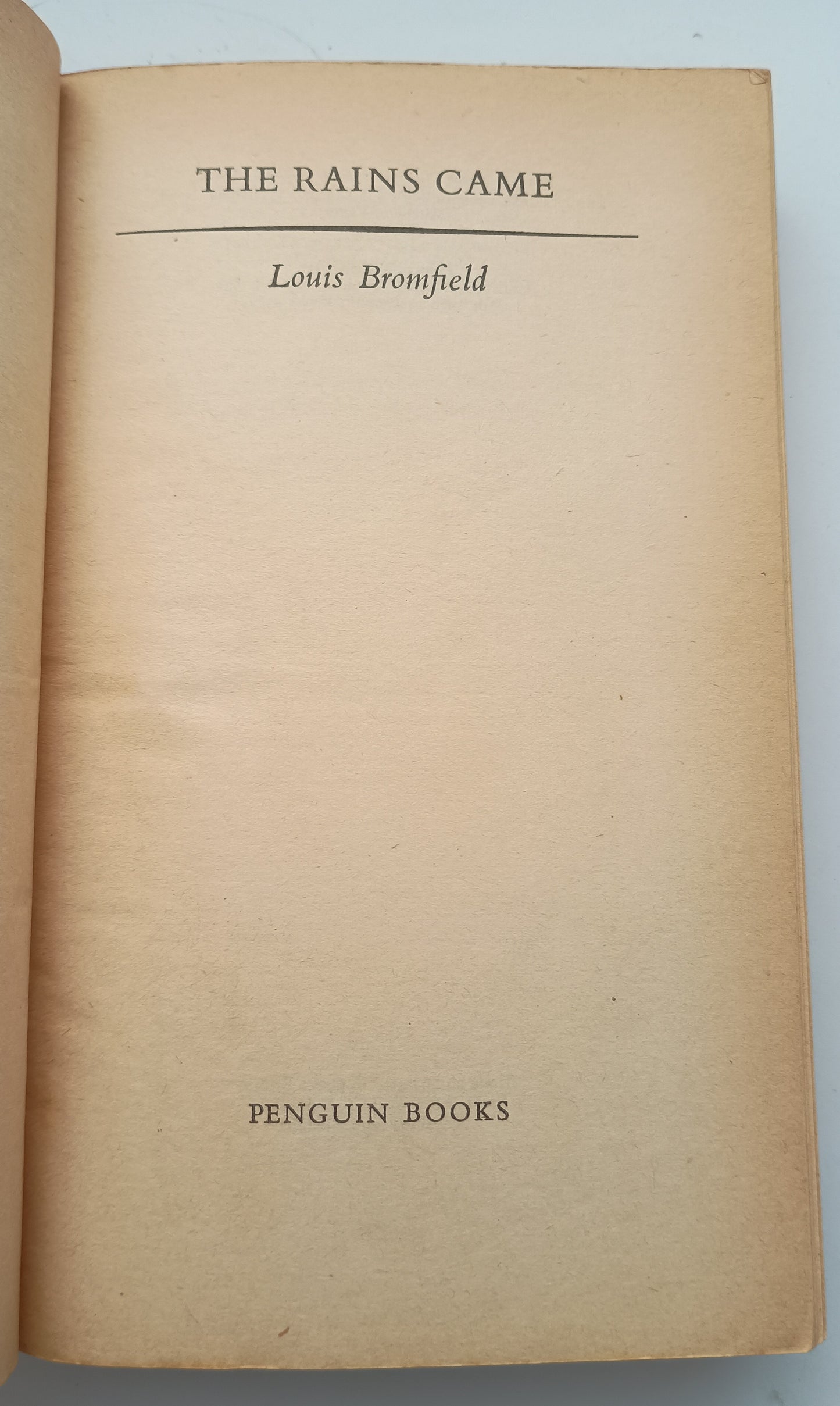 The Rains Came by Louis Bromfield