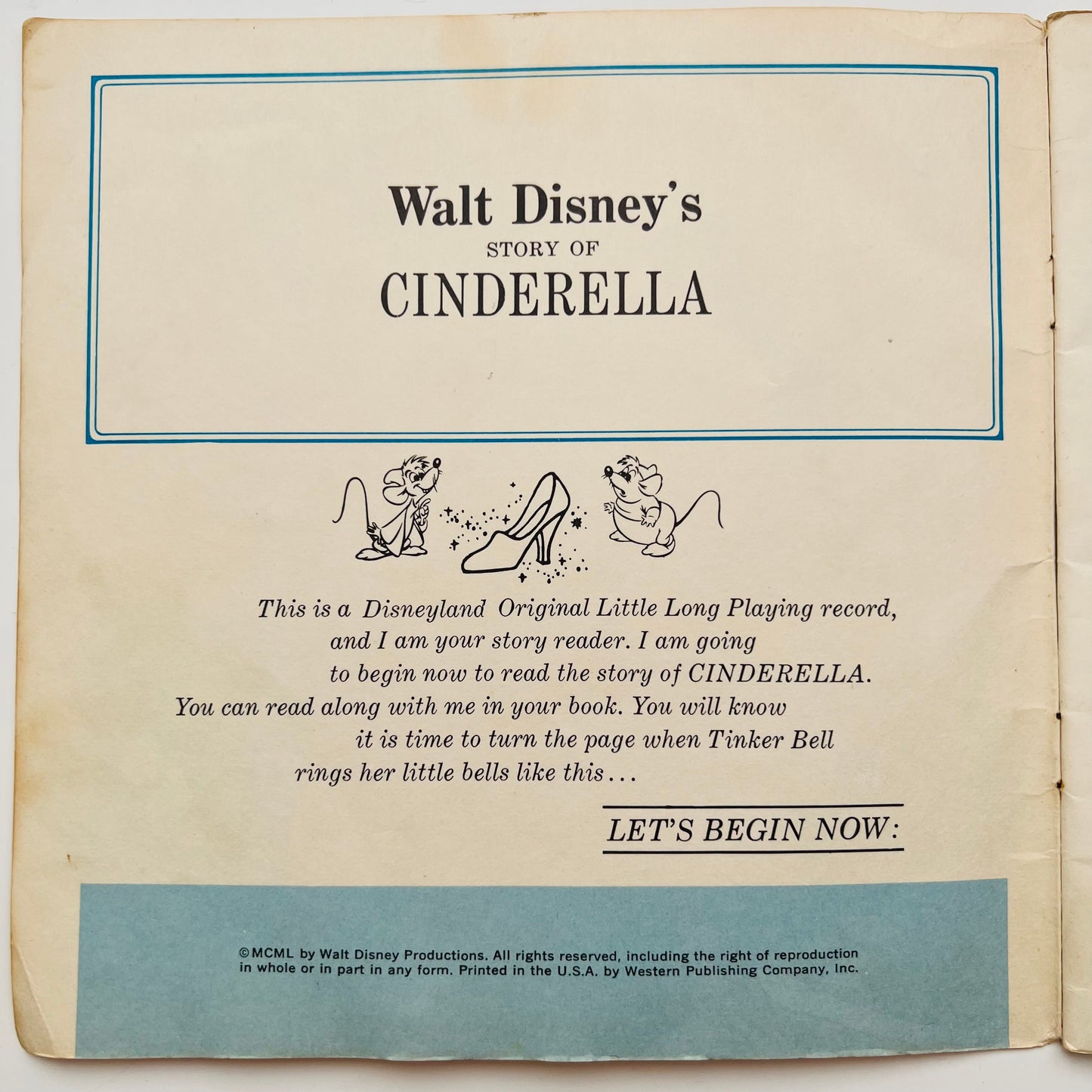 Cinderella Book and Vinyl Record