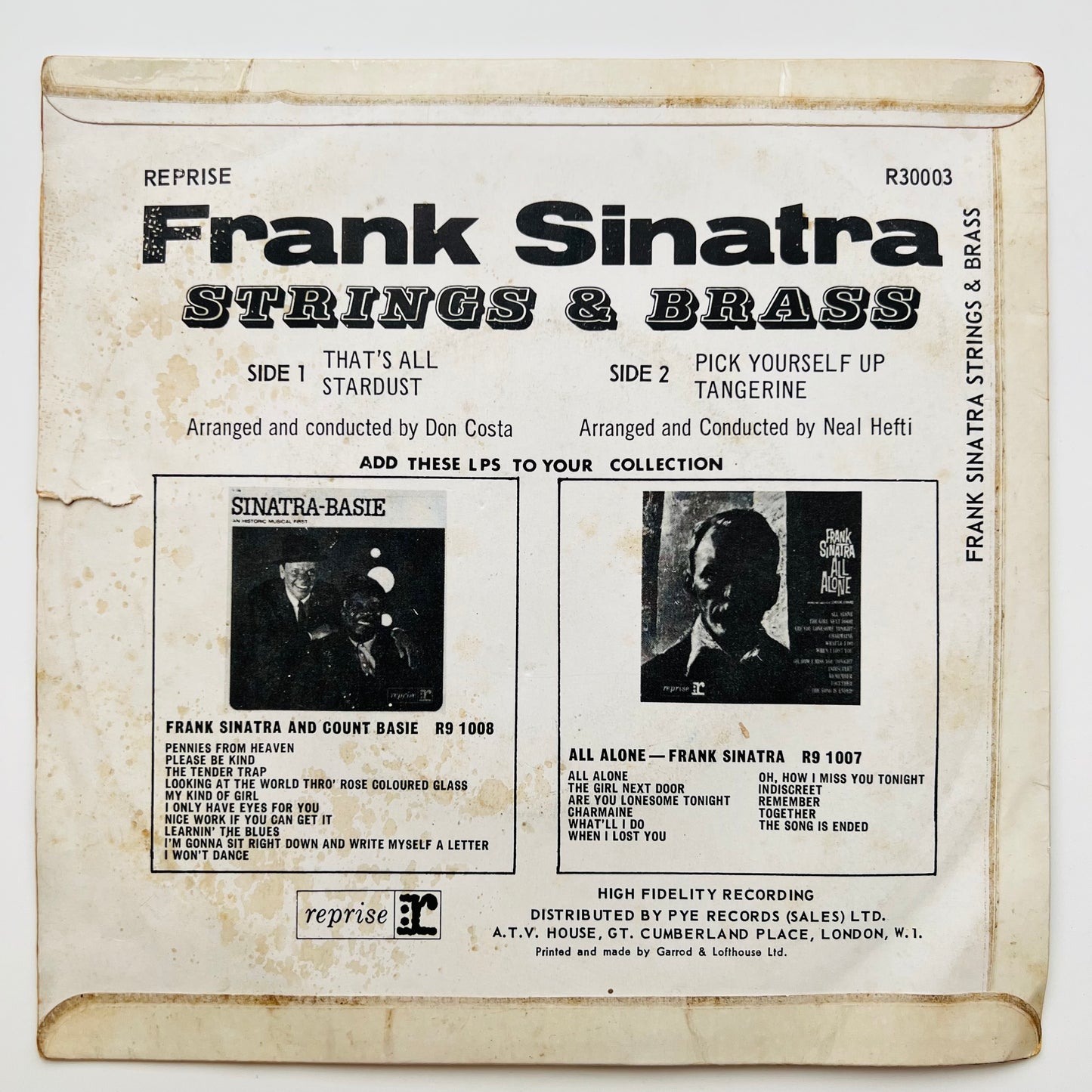 Frank Sinatra Vinyl Record