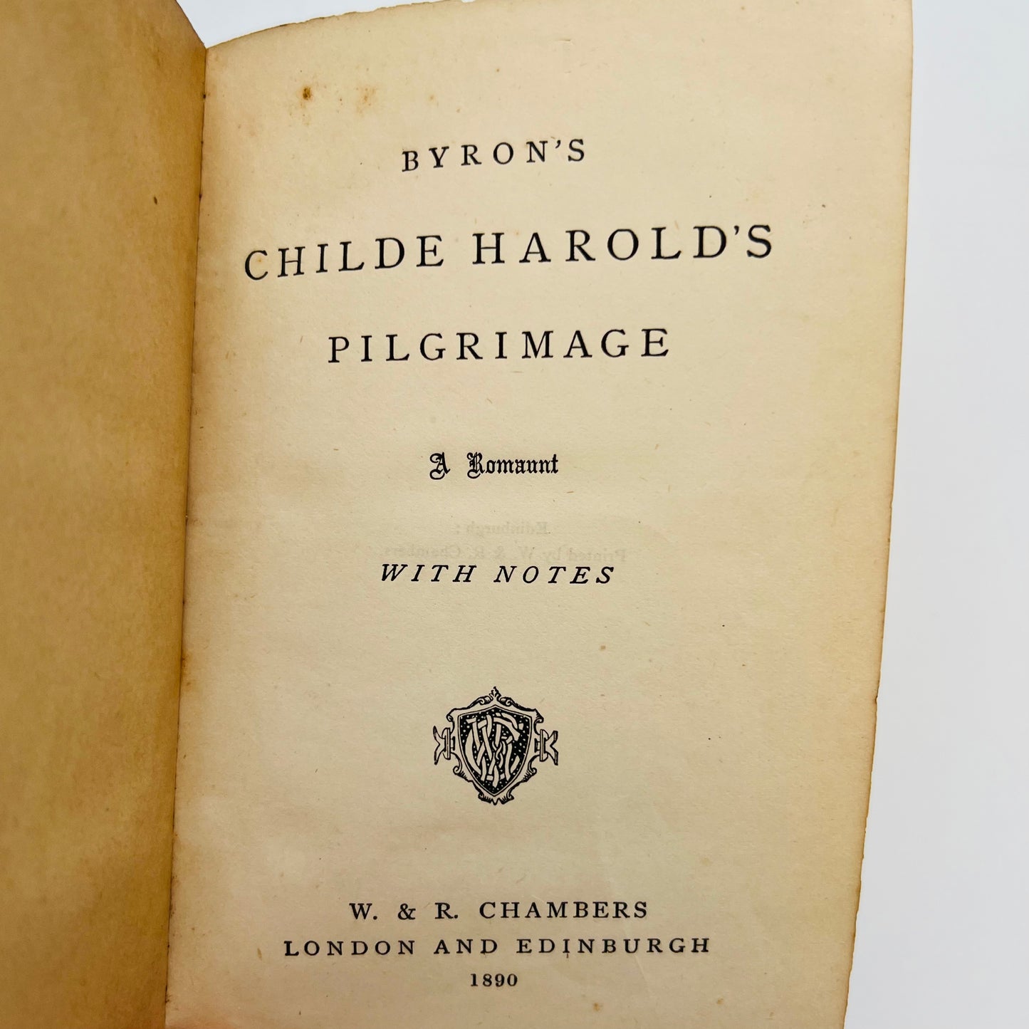 Childe Harold's Pilgrimage by Lord Byron