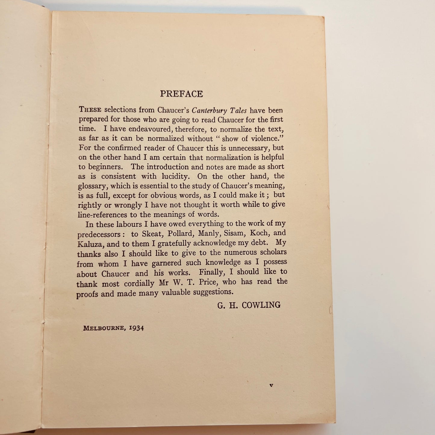 Selections from Chaucer edited by George H Cowling