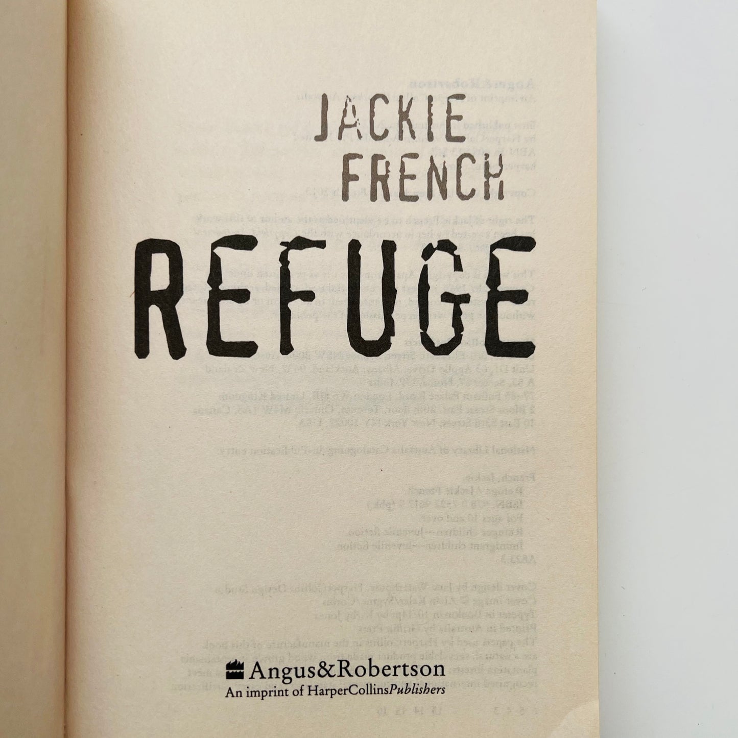 Refuge by Jackie French