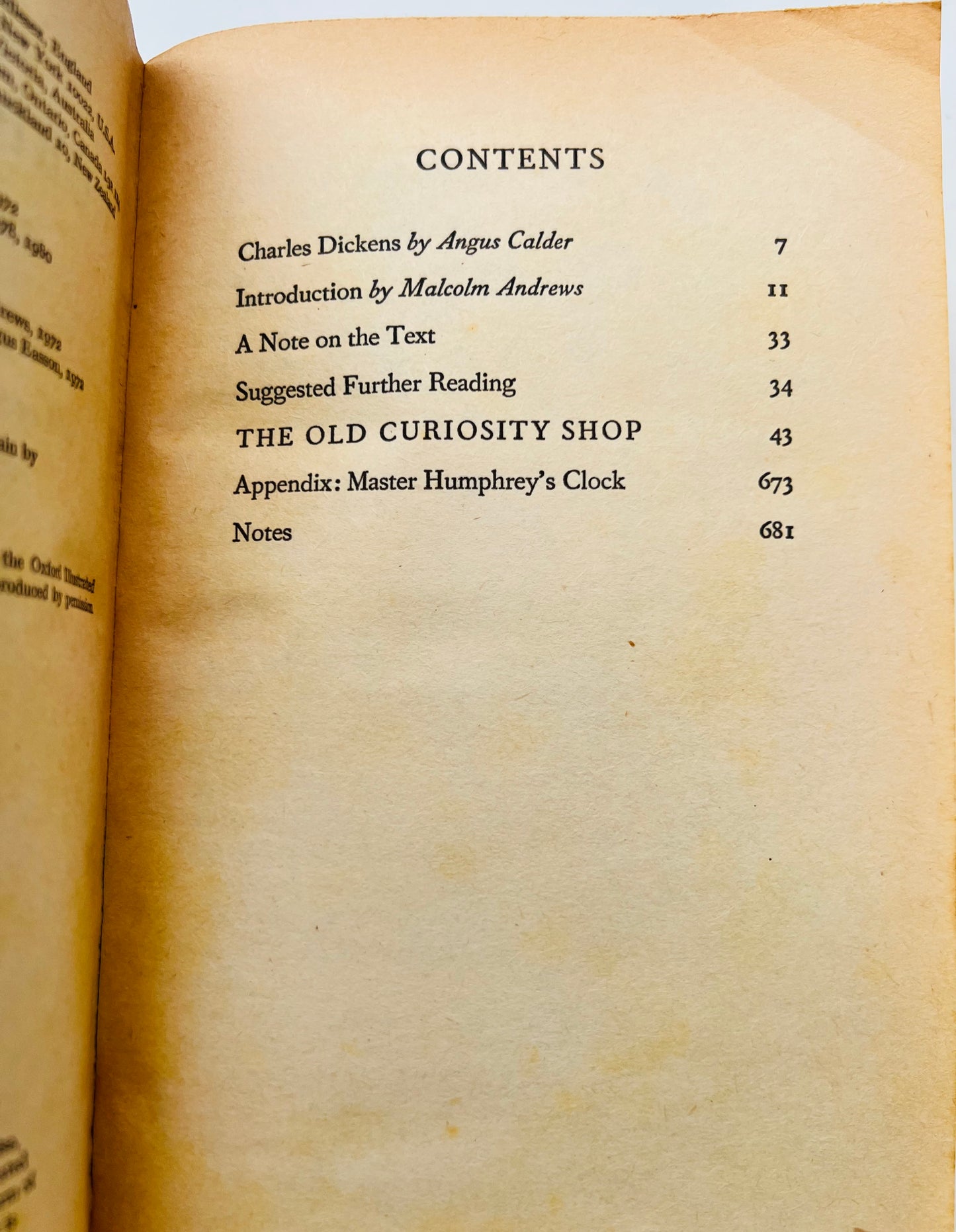 The Old Curiosity Shop by Charles Dickens