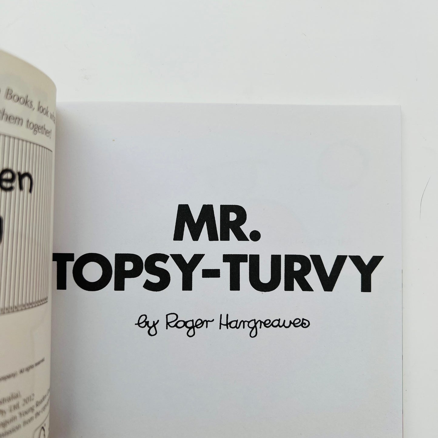 Mr Topsy-Turvy by Roger Hargreaves