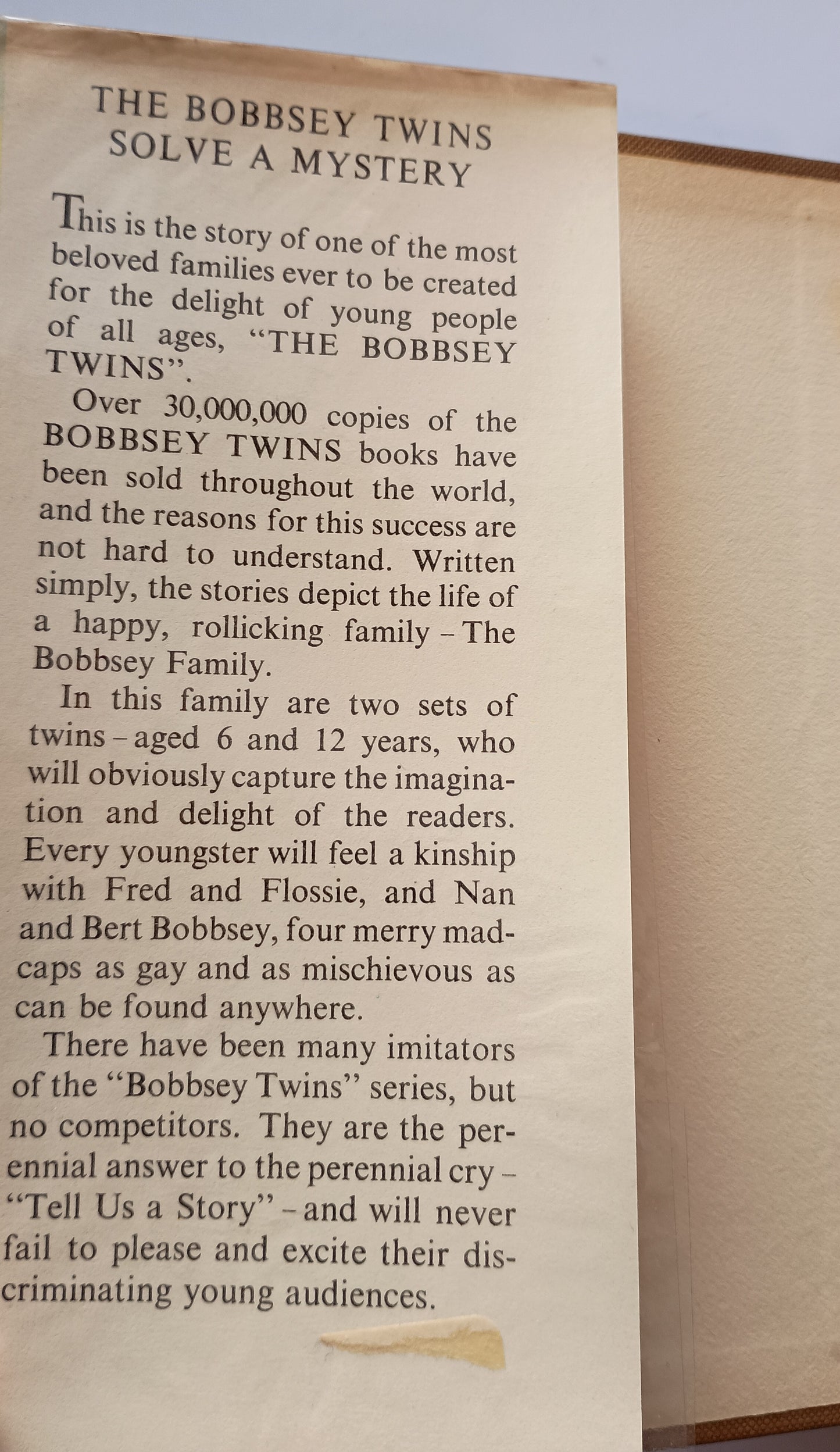 The Bobbsey Twins Solve a Mystery by Laura Lee Hope