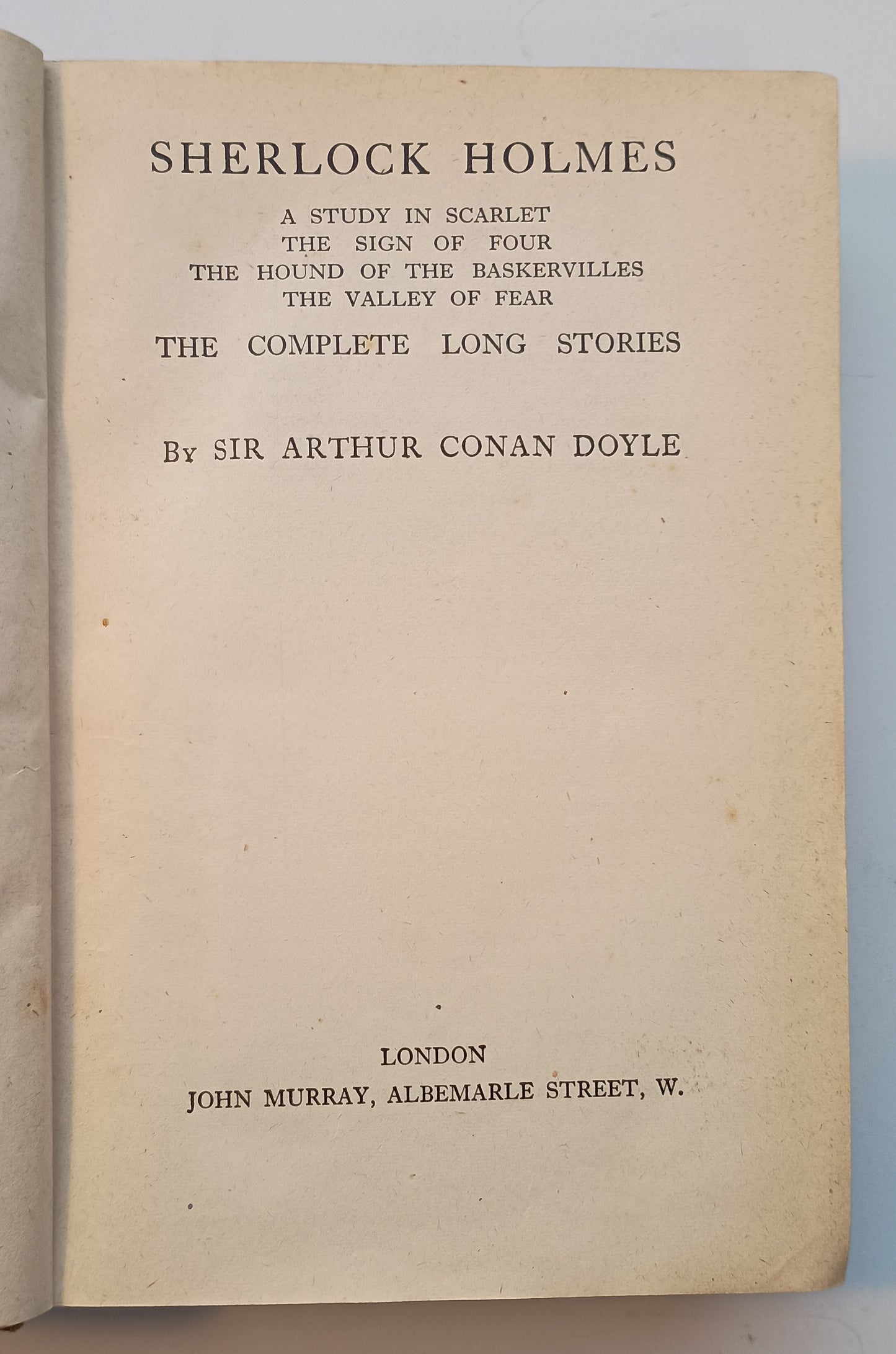 Sherlock Holmes Long Stories by Arthur Conan Doyle