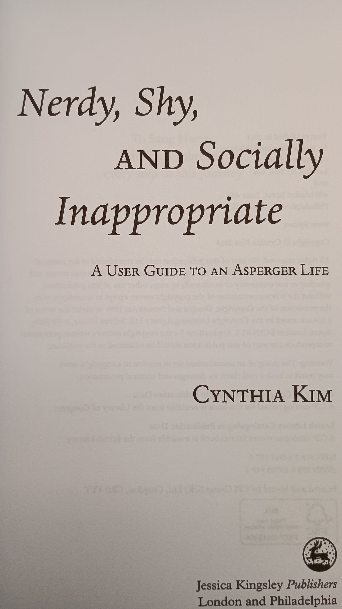 Nerdy, Shy, and Socially Inappropriate by Cynthia Kim