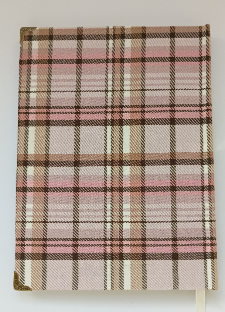 Back cover, plaid notebook
