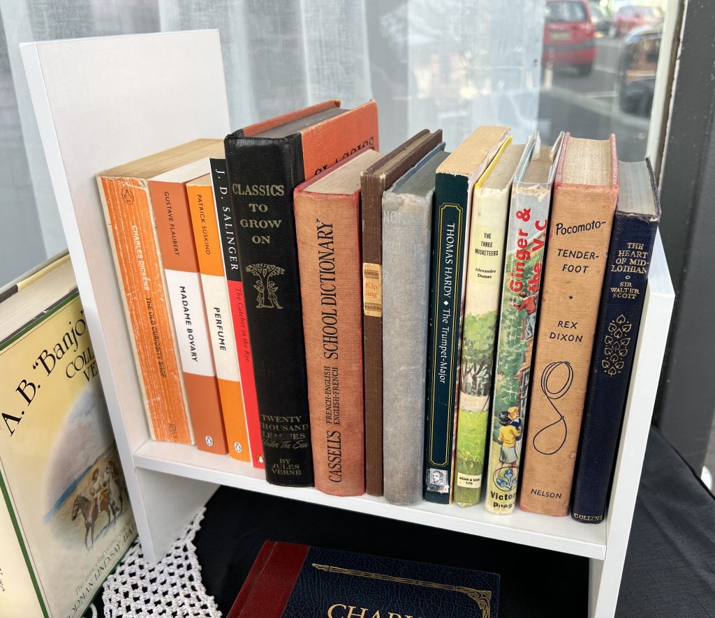 Market stall with books